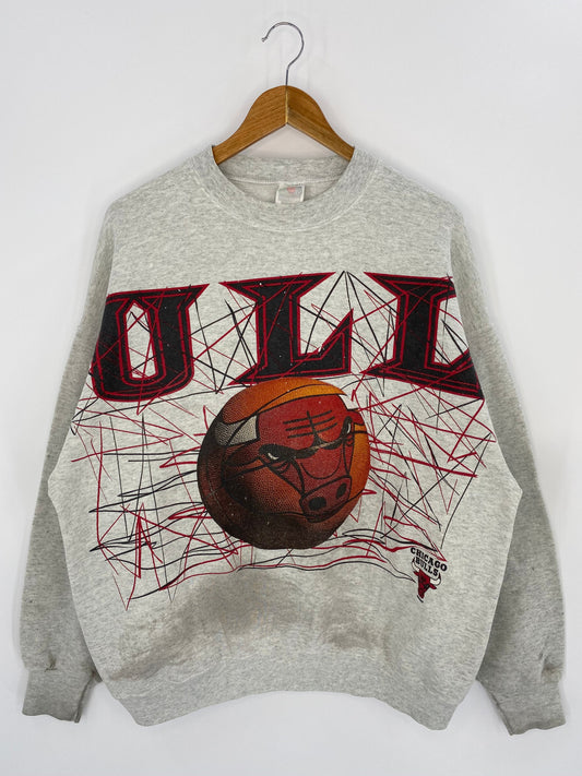 90’s CHICAGO BULLS Size XL Vintage Sweat-shirt / K8232