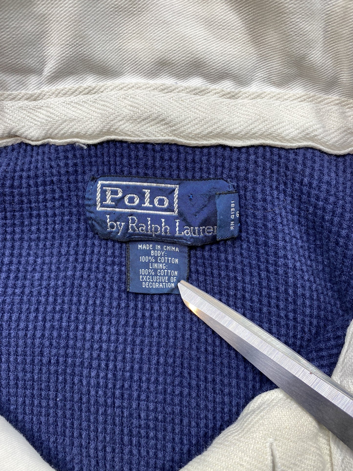 90's POLO RALPH LAUREN Size XL Hoodie Rugby Sweat-Shirt / A7412