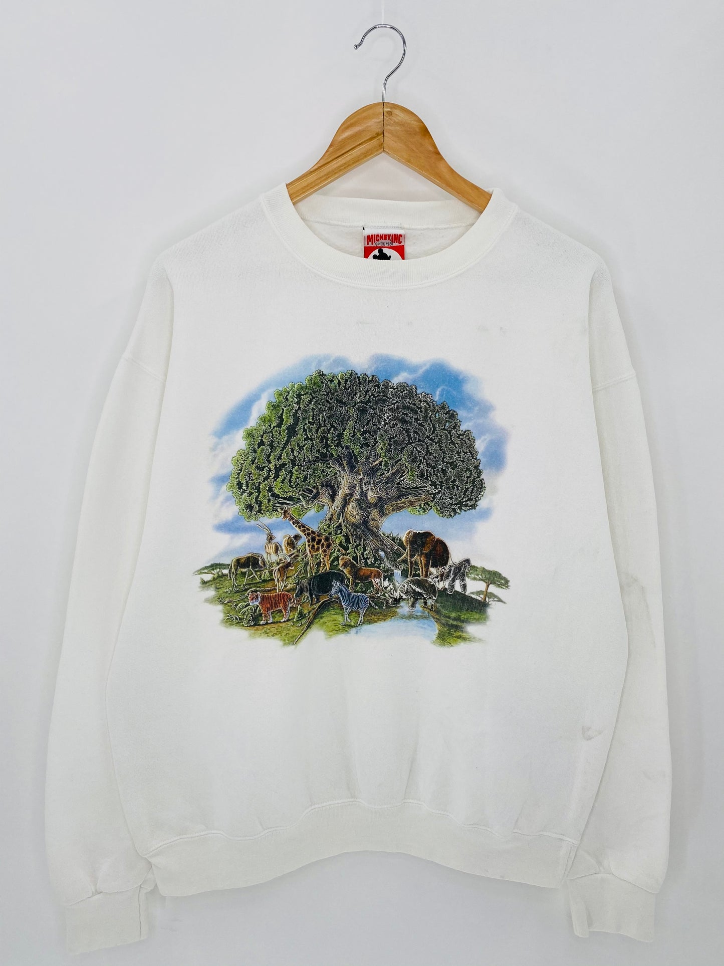 90's DISNEY ANIMAL KINGDOM Made in USA Size L Vintage Sweat-shirt   / 5957