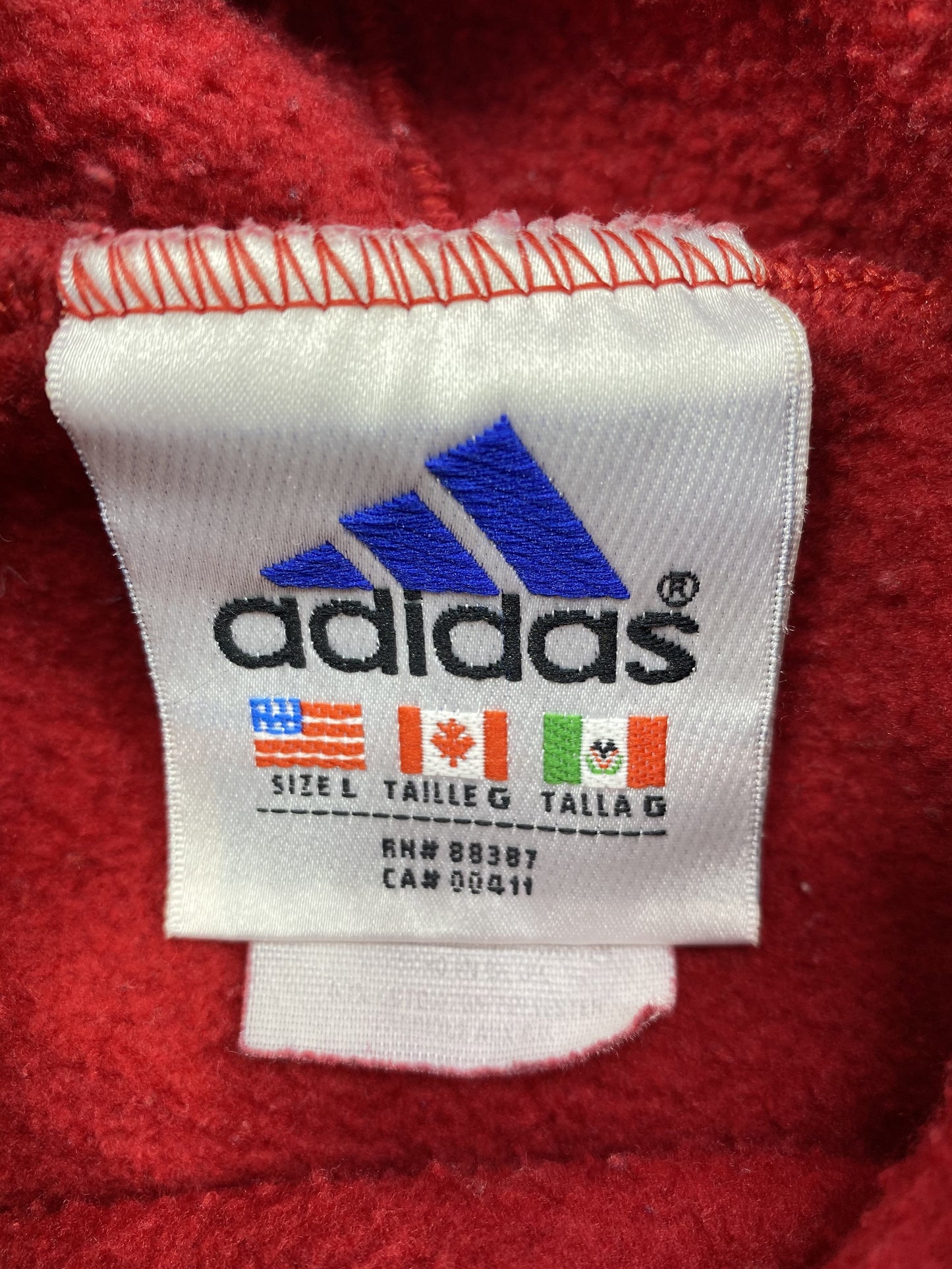 90’s ADIDAS Size L Vintage Hoodie Sweat-Shirt / A9681