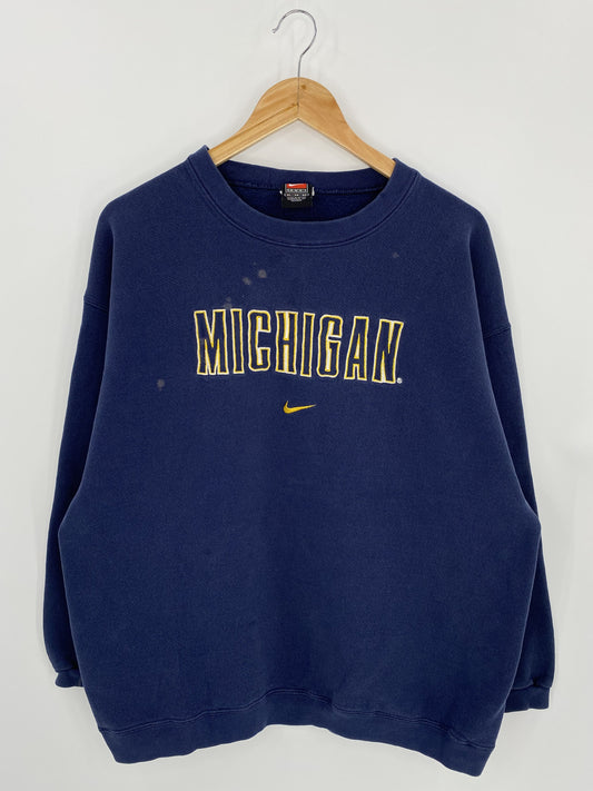 90’s NIKE MICHIGAN Size XL Vintage Sweat-shirt / K5834