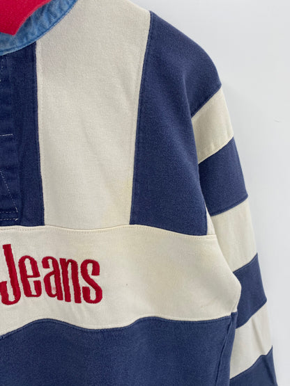 Vintage GUESS JEANS Size S-M Vintage Rugby-Shirt / K3996