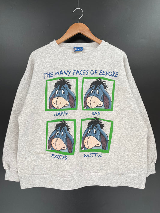 1998 DISNEY EEYORE Size L/ XL Vintage Sweat-shirt / K1120