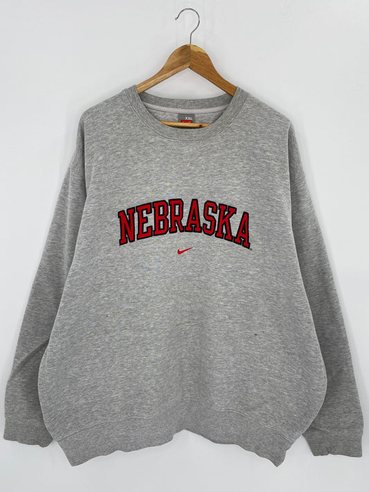 00' NIKE NEBRASKA Size XXL Vintage Sweat-shirt / 7930
