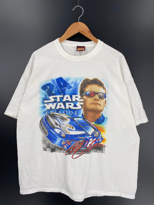 1999 STAR WARS JEFF GORDON MADE IN USA Size XL Vintage Race Car T-Shirts / K726