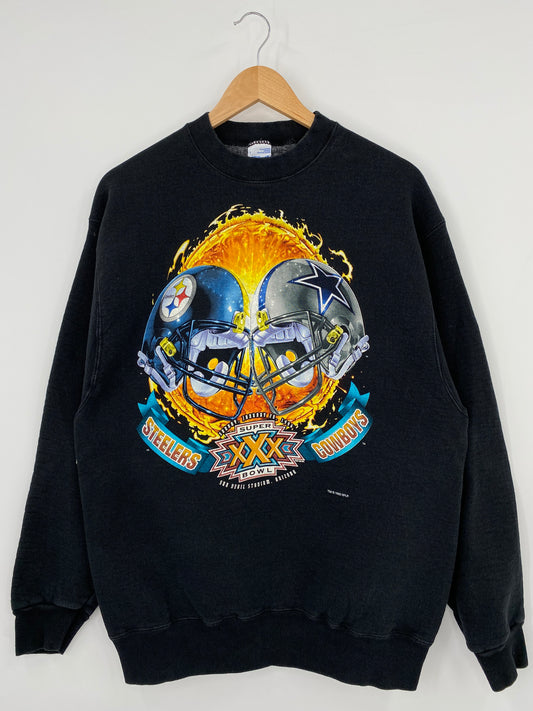 1995' STEELERS x COWBOYS Made in USA Size L Vintage NFL Sweat shirt / K3091