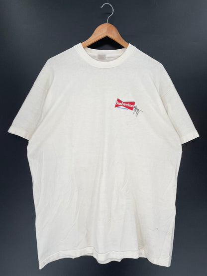 90's BUDWEISER Made in USA Size XXL Vintage T-Shirt  / K748
