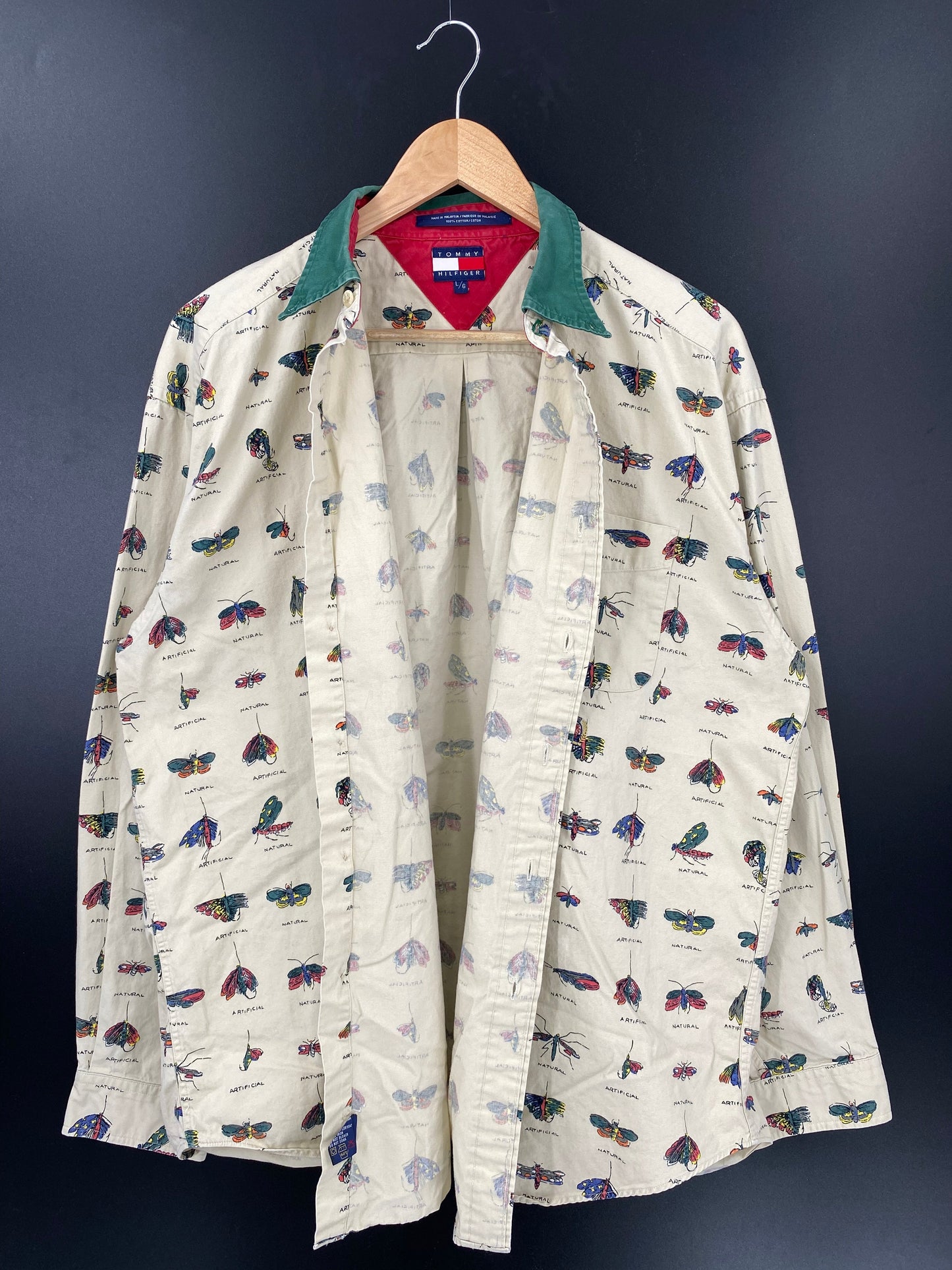 90's TOMMY HILFIGER Size L Vintage Botton-down Shirts/ A4772