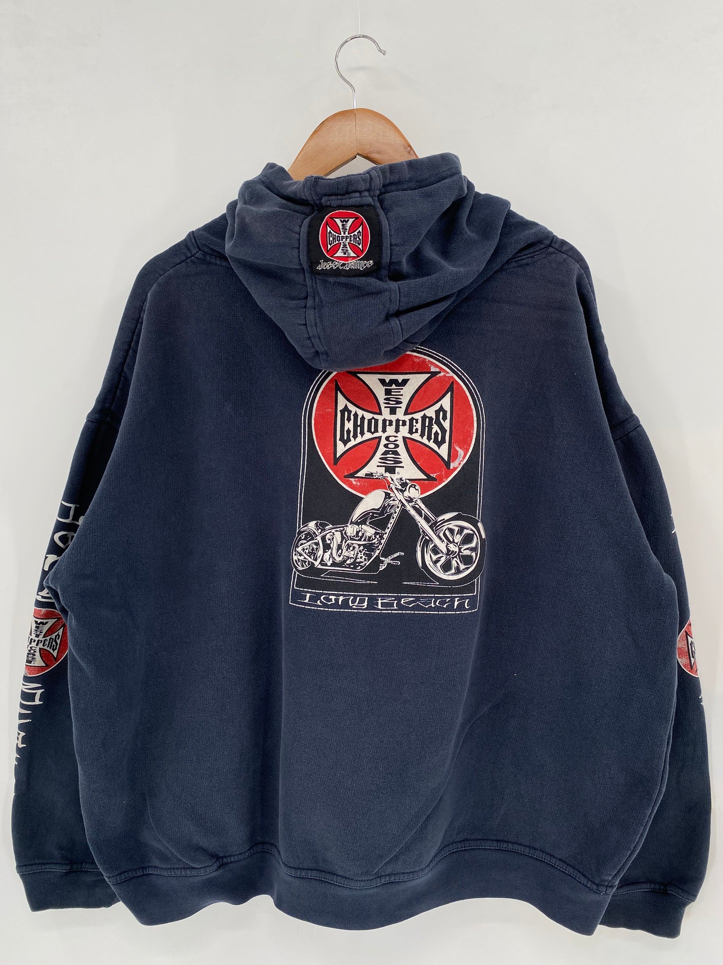 Vintage WEST COAST CHOPPERS  Size No tag (Approx.XL) Hoodie Sweat-Shirt  / K1709