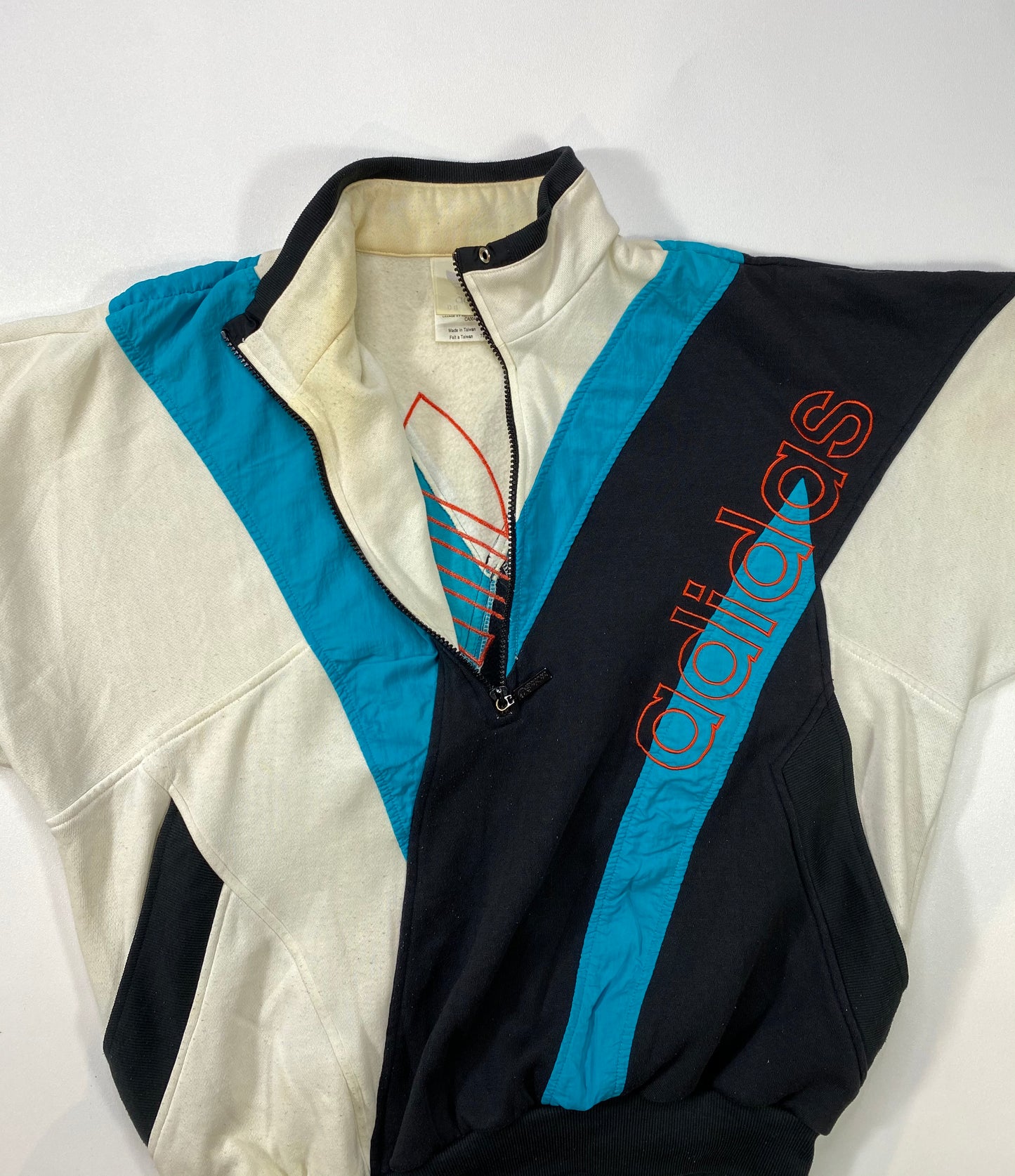 90's ADIDAS Half-Zip Size M Vintage Sweat-shirt  / 6099