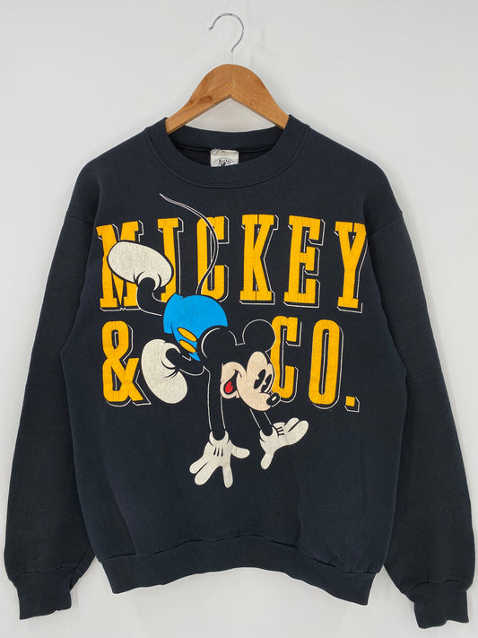90's DISNEY MICKEY Size No Tag (Approx.L) Vintage Sweat-shirt / K3792