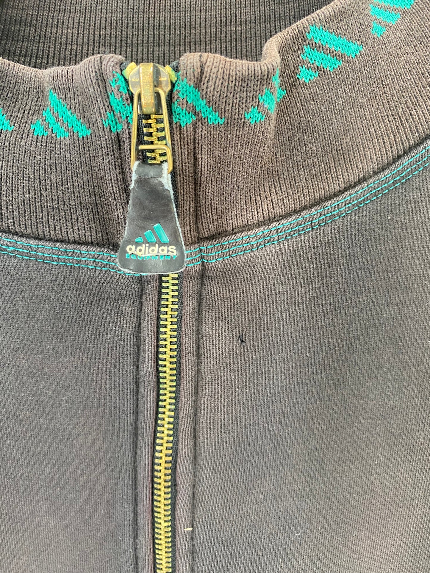 90’s ADIDAS Equipment Size No tag (Approx.XL) Vintage Half-zip Sweat-shirt  / K4125