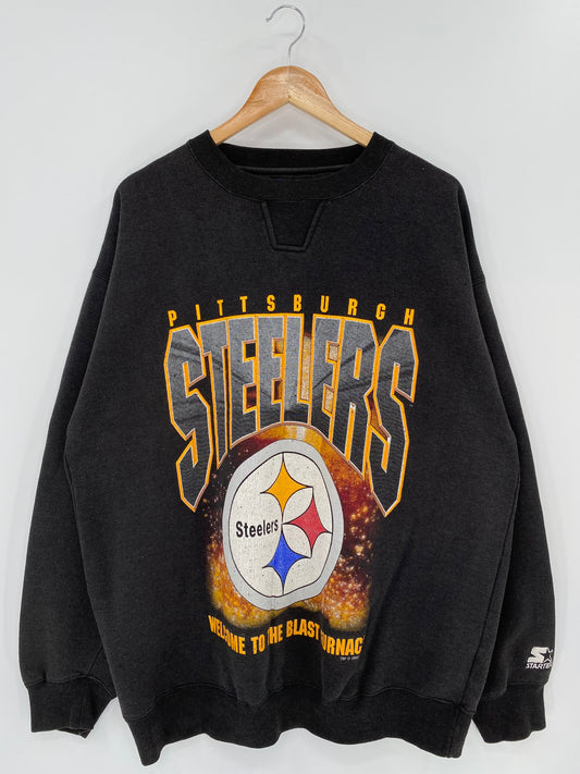 1995 STARTER PITTSBURGH STEELERS  Size XL Vintage NFL Sweat shirt / A241