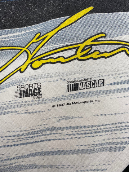 1997 DU PONT NASCAR  Made in USA Size L Vintage Racing T-shirt / 9455