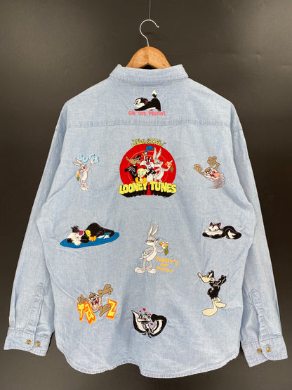 Vintage LOONEY TUNES  Size No tag (Approx.L-XL) Long Sleeve Shirts / k600