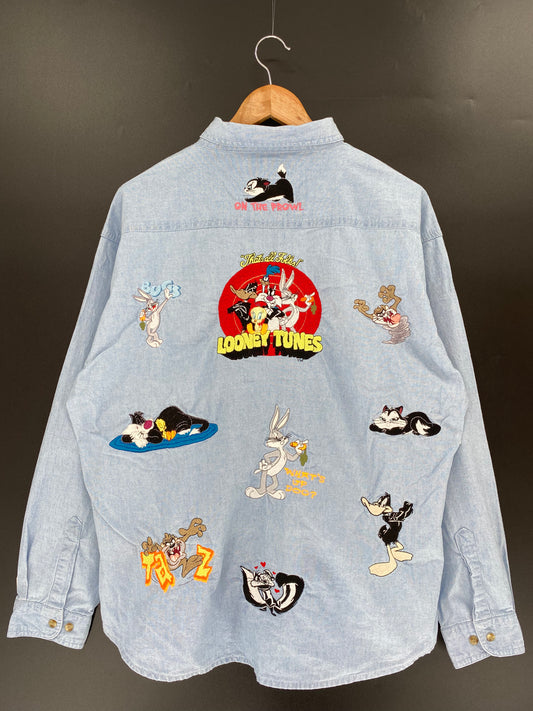 Vintage LOONEY TUNES  Size No tag (Approx.L-XL) Long Sleeve Shirts / k600