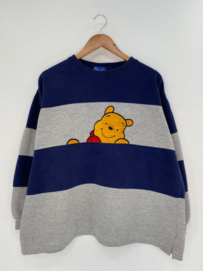 00' DISNEY WINNIE THE POOH Size No Tag(Approx. L) Vintage Sweat-shirt / A6753