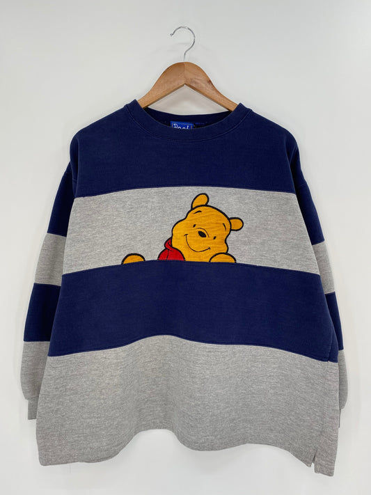 00' DISNEY WINNIE THE POOH Size No Tag(Approx. L) Vintage Sweat-shirt / A6753