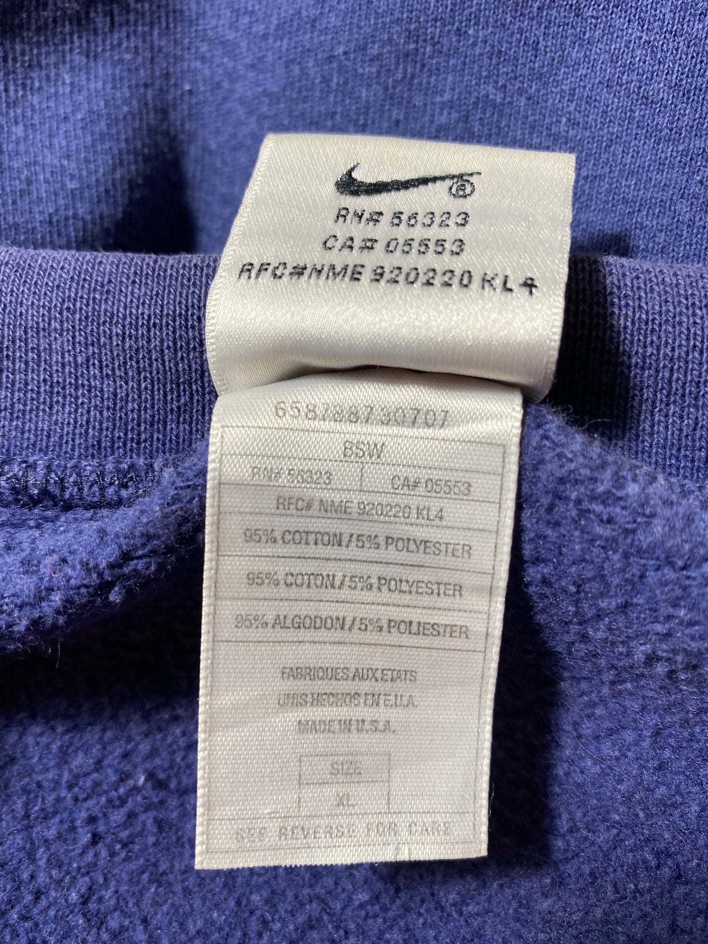 90's NIKE COWBOYS Made in USA Size XL Vintage NFL Sweat-Shirt / K3759