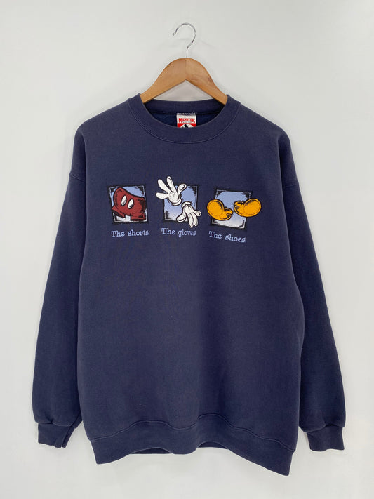 90’s DISNEY MICKEY Made in USA Size XL Vintage Sweat-shirt / K8323