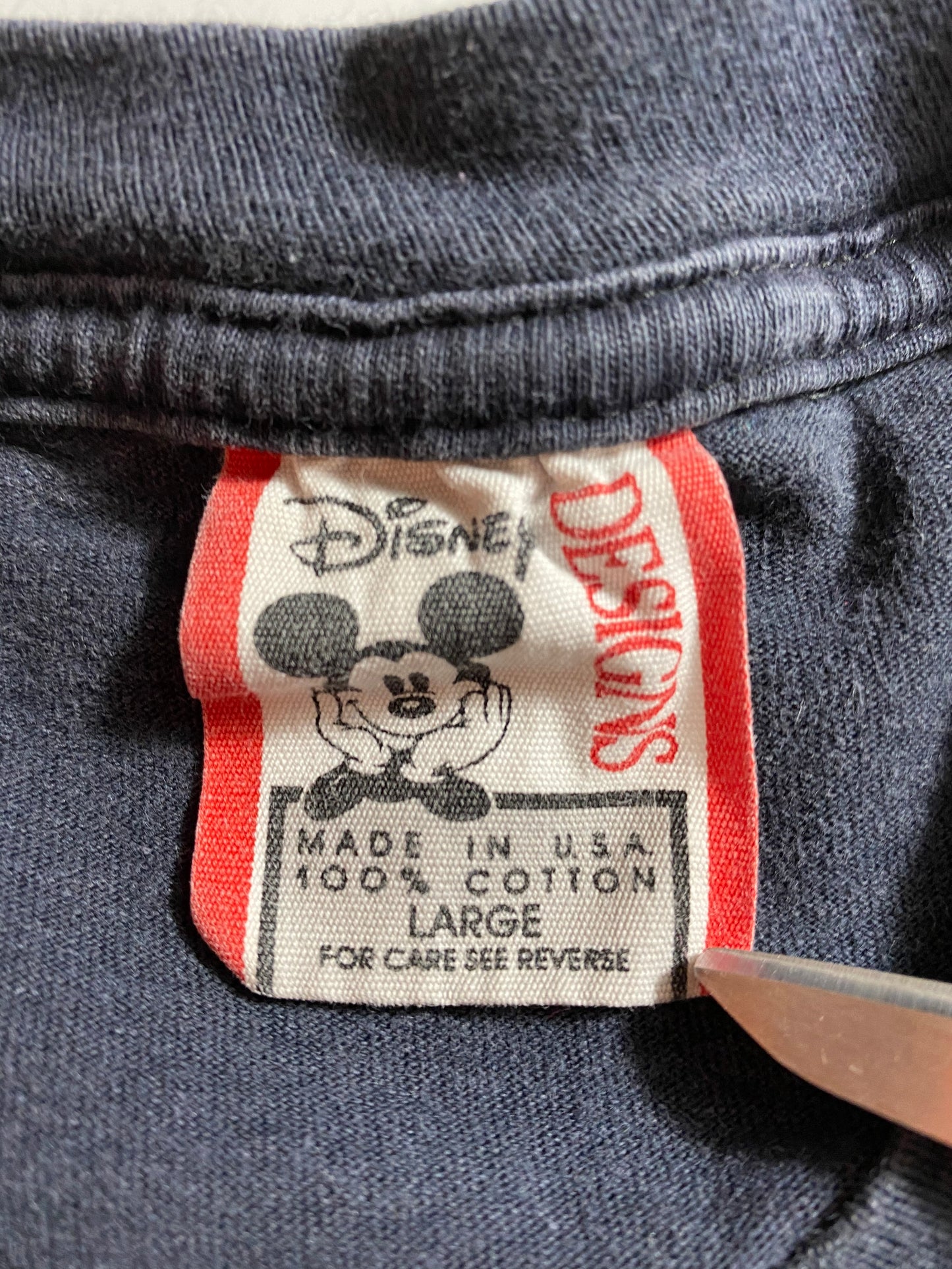 90’s DISNEY MICKEY Made in USA Size L Vintage T-Shirt / 8593