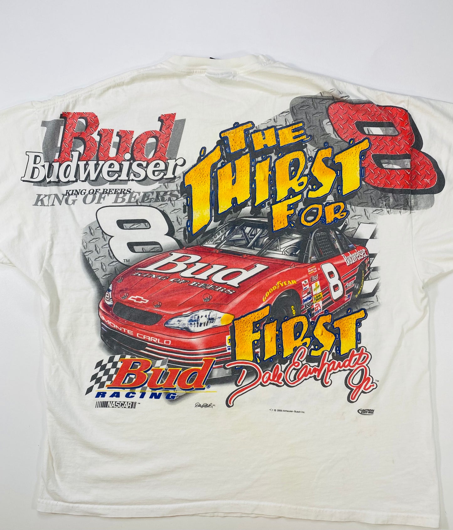2002 BUDWEISER Size XXL Vintage Racing T-shirts / 6277