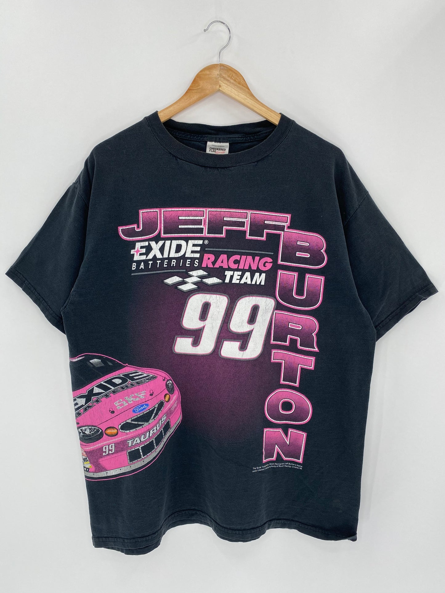 90’s NASCAR Jeff Burton Racing Size XL Vintage T-Shirt / 5589