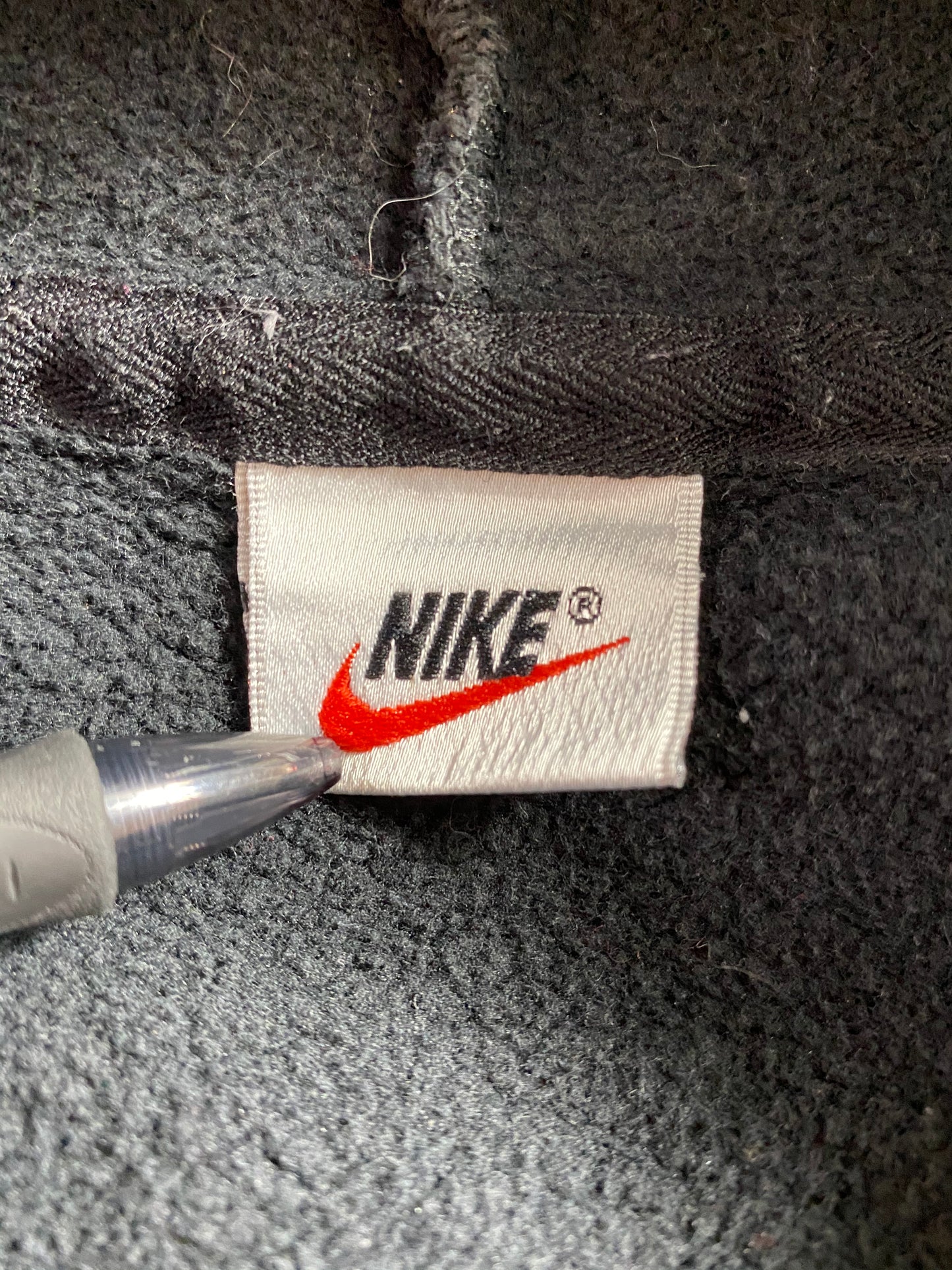 90’s NIKE Center Logo Size Approx. XXL Vintage Hoodie Sweat-shirt / 7632