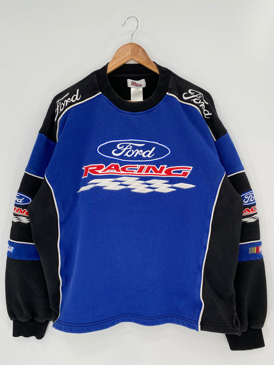 Vintage FORD RACING Size XXL Racing Sweat-Shirt / K243