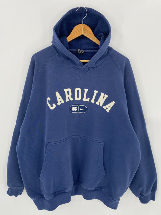 90’s NIKE CAROLINA Size XL Vintage Hoodie Sweat-shirt / 7221