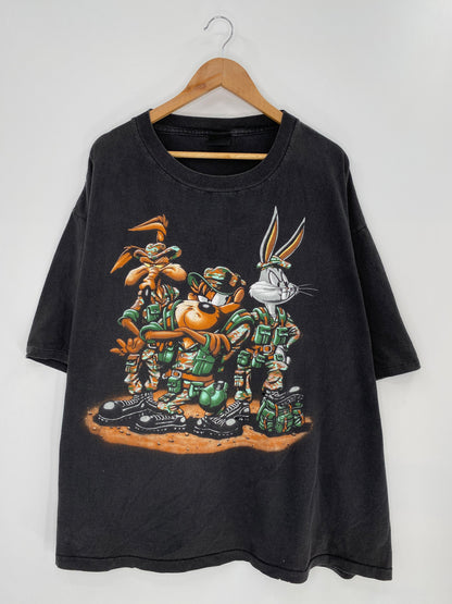 .90's LOONEY TUNES Made in USA Size XXXL Vintage T-shirt / A8551