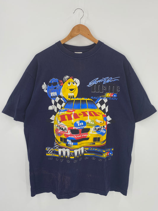 Vintage M&M'S RACING TEAM Size XL VintageT-Shirt /K368