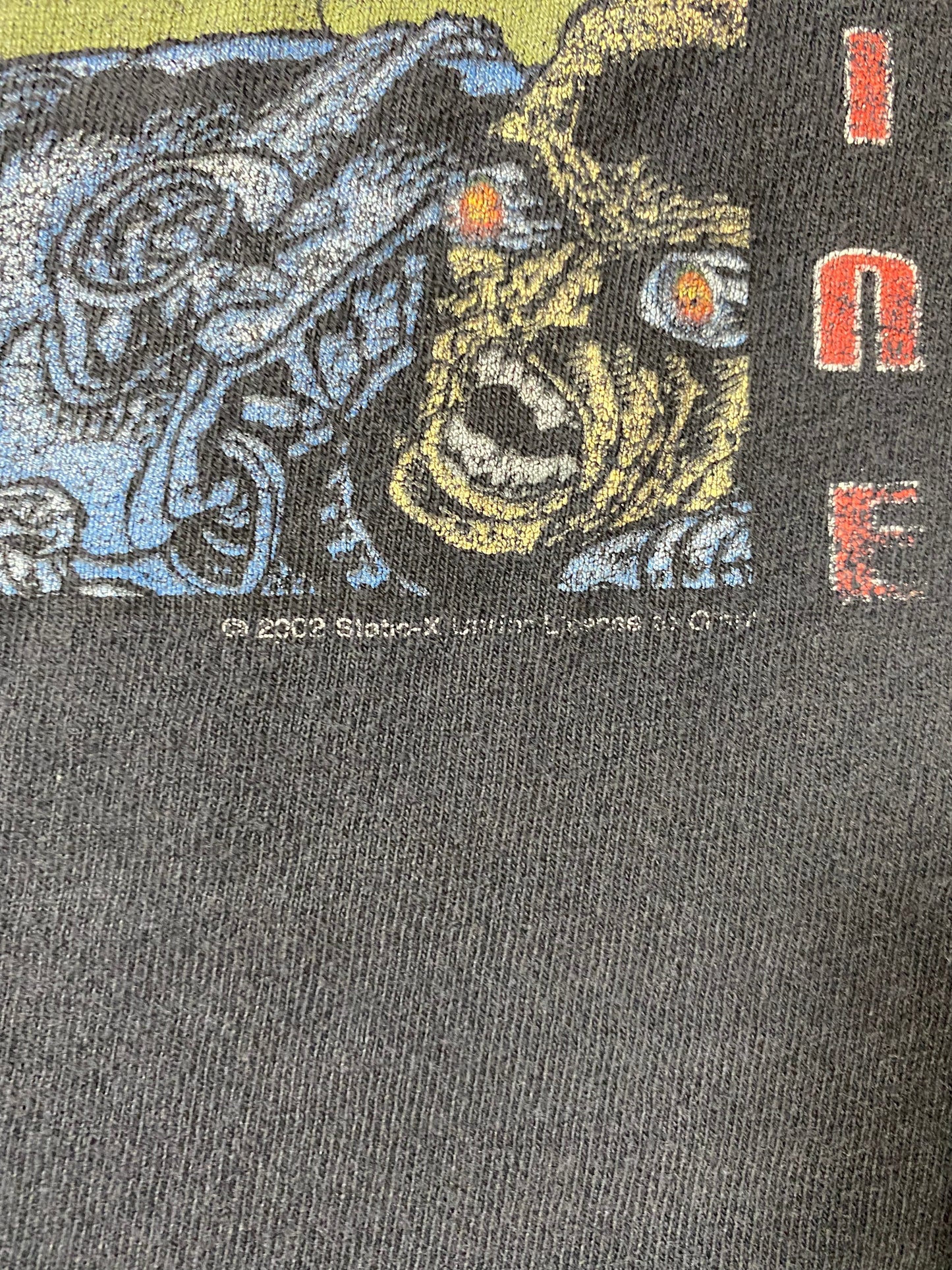 2002 CHAOS COMICS STATIC-X Size No Tag (Approx.XL) Vintage Music T-shirt / E560