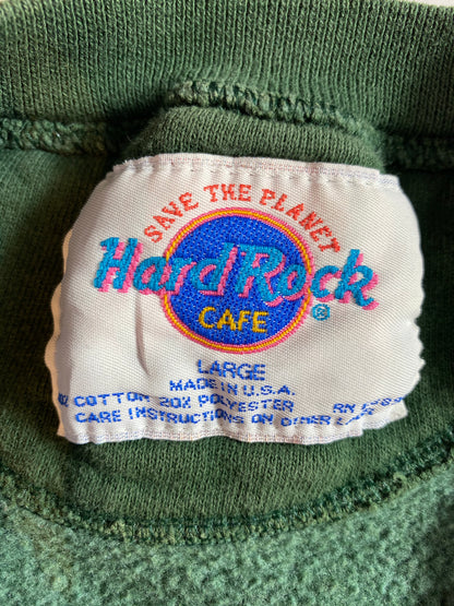 90's Hard Rock Cafe Chicago Made in USA Size L Vintage Sweat-Shirt / 7961