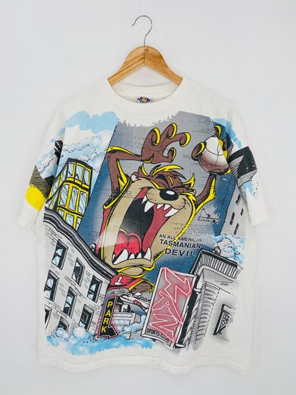 90’s TAZ WARNER BROS. LOONEY TUNES Made in USA Size XL Vintage T-shirts / 6274