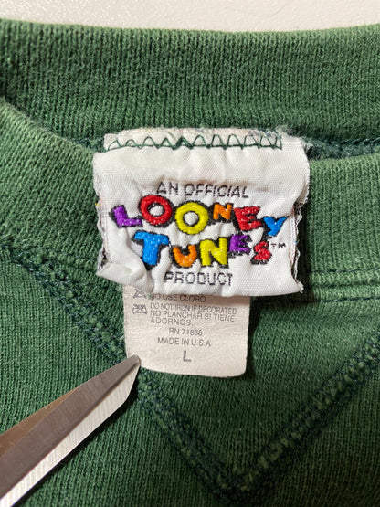 1996 LOONEY TUNES MADE IN USA Size L Vintage Sweat-shirt / K406