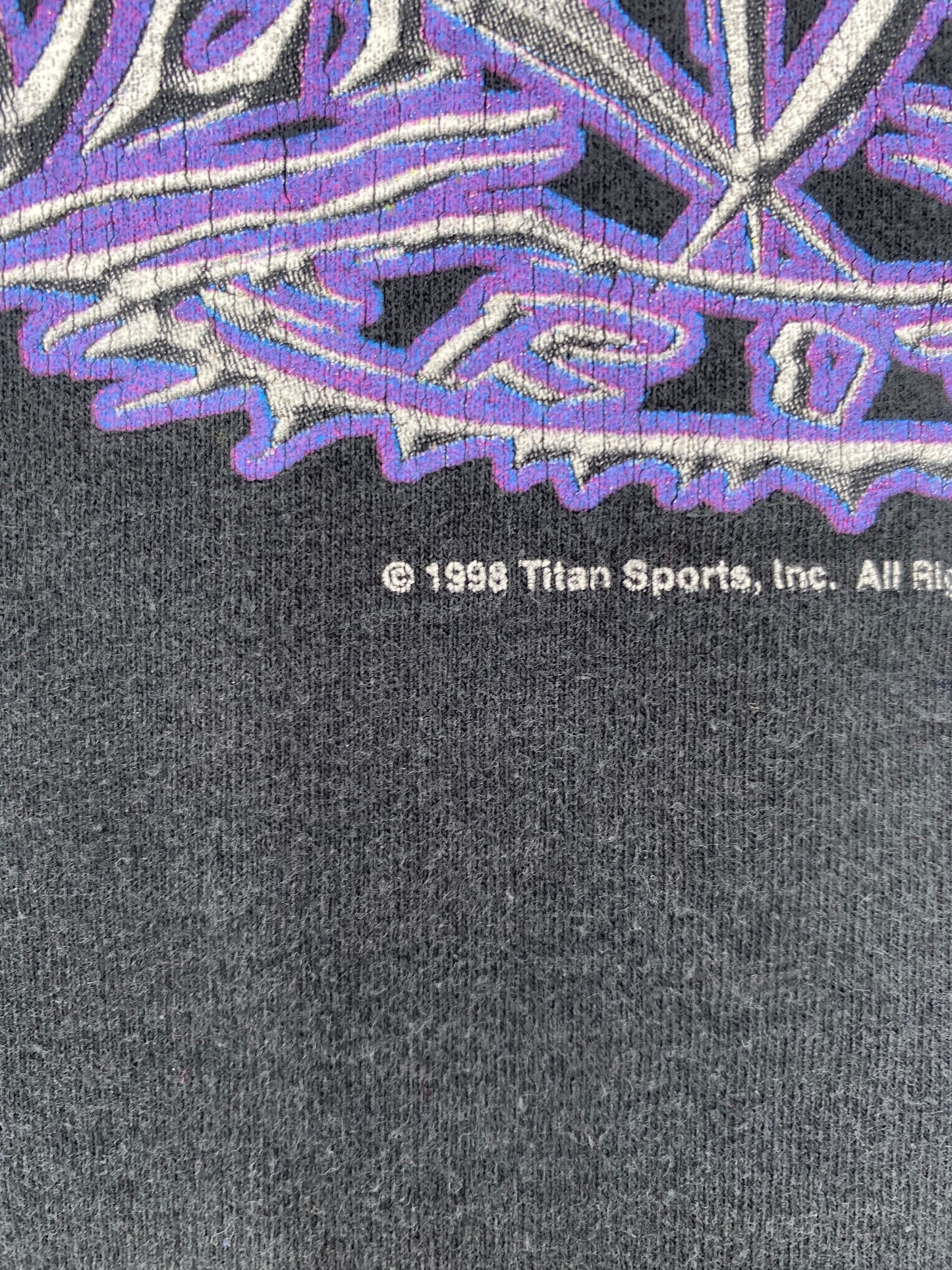 1998 THE UNDERTAKER Size L Vintage WWF T-shirt / 8467