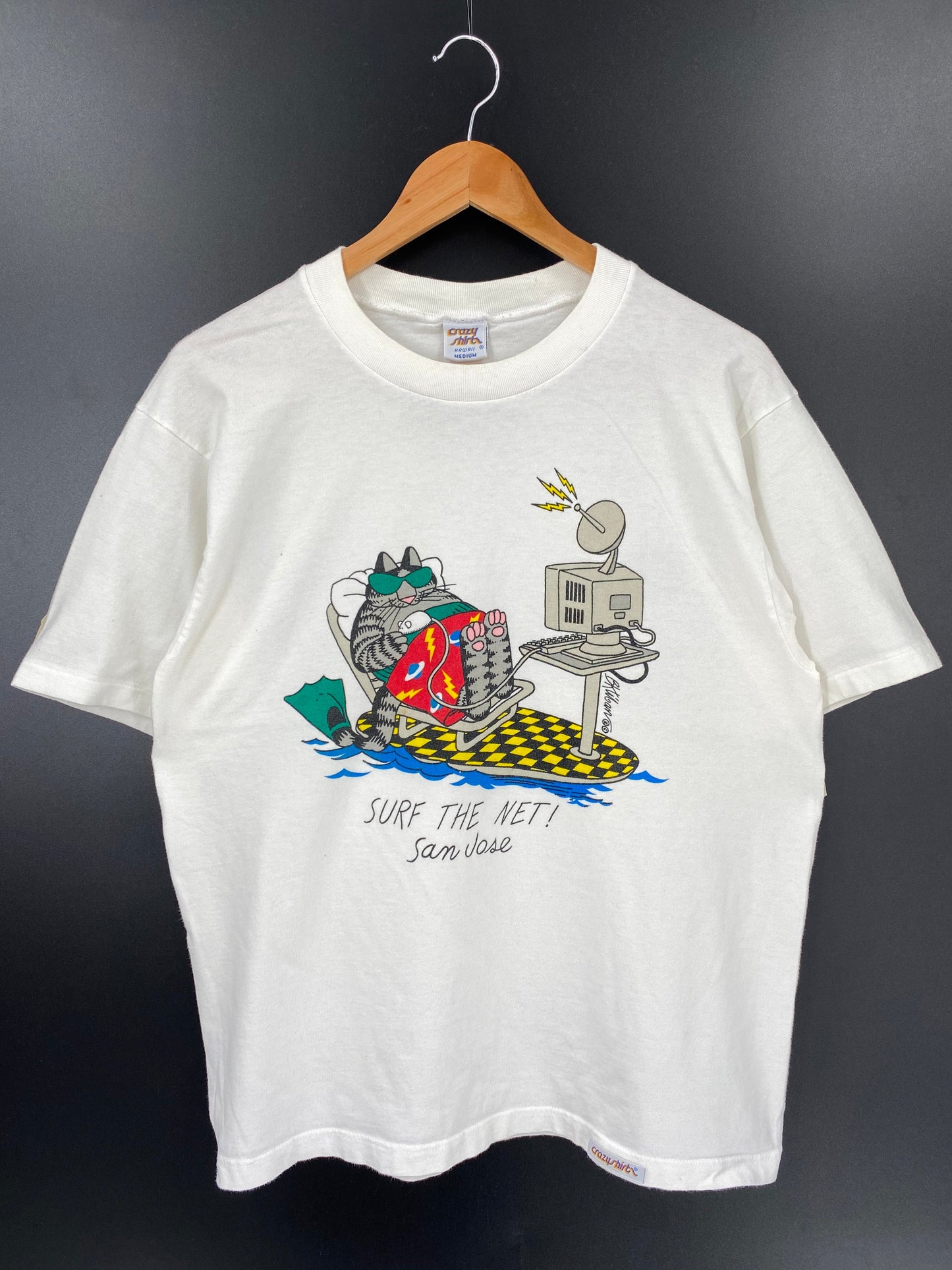90’s Crazy Shirts KLIBAN CAT Made in USA Size M T-Shirt / A3237