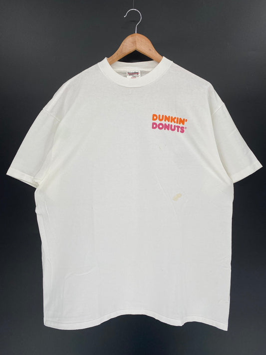 90's DUNKIN' DONUTS Size XL Vintage T-Shirt / E3793T
