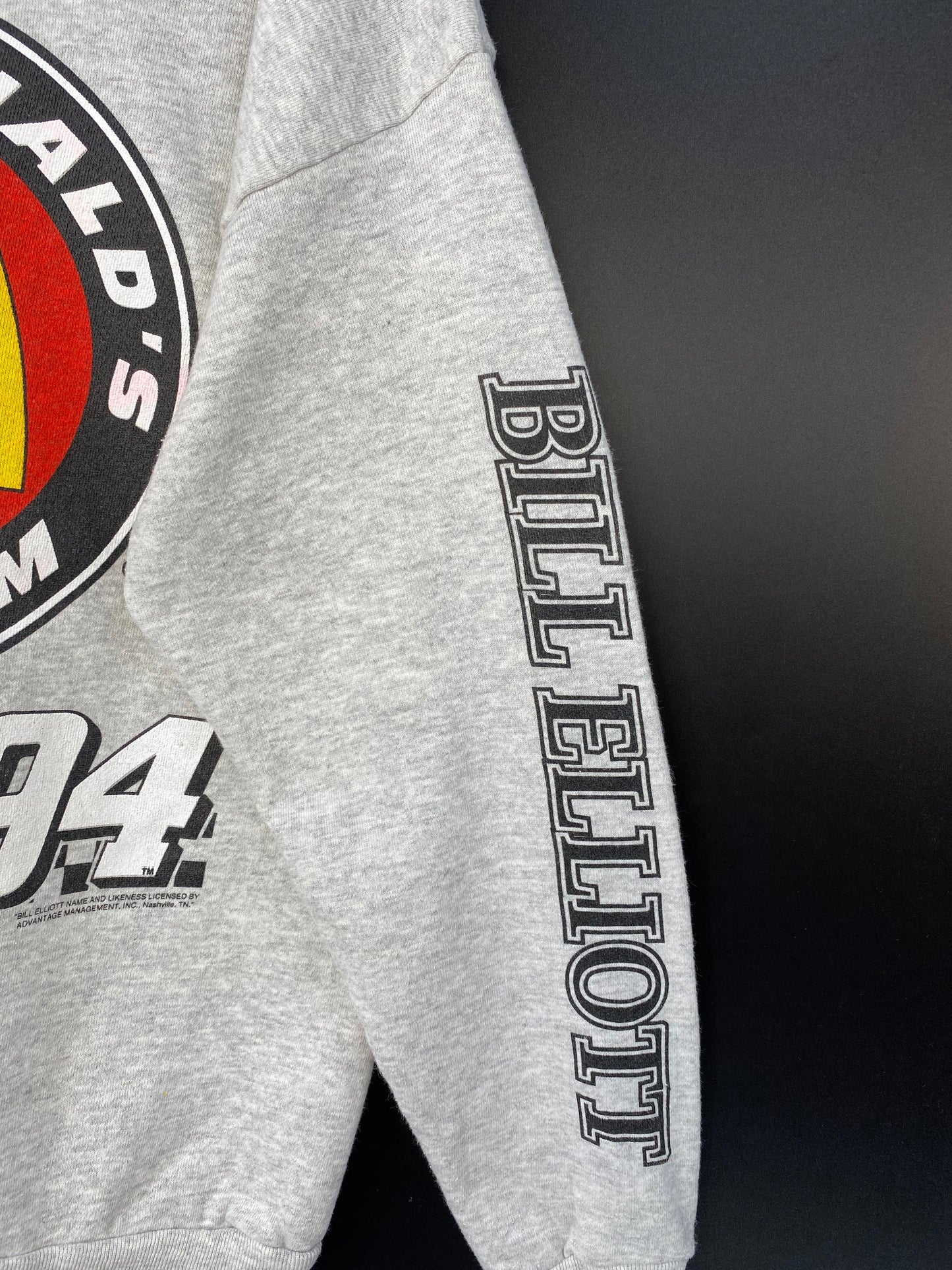 90's BILL ELLIOTT x MCDONALD'S Size XL Racing Sweat-shirts / A4810