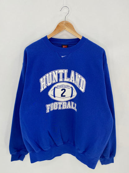 90’s NIKE HUNTLAND FOOTBALL Size L Vintage Sweat-shirt  / 6813