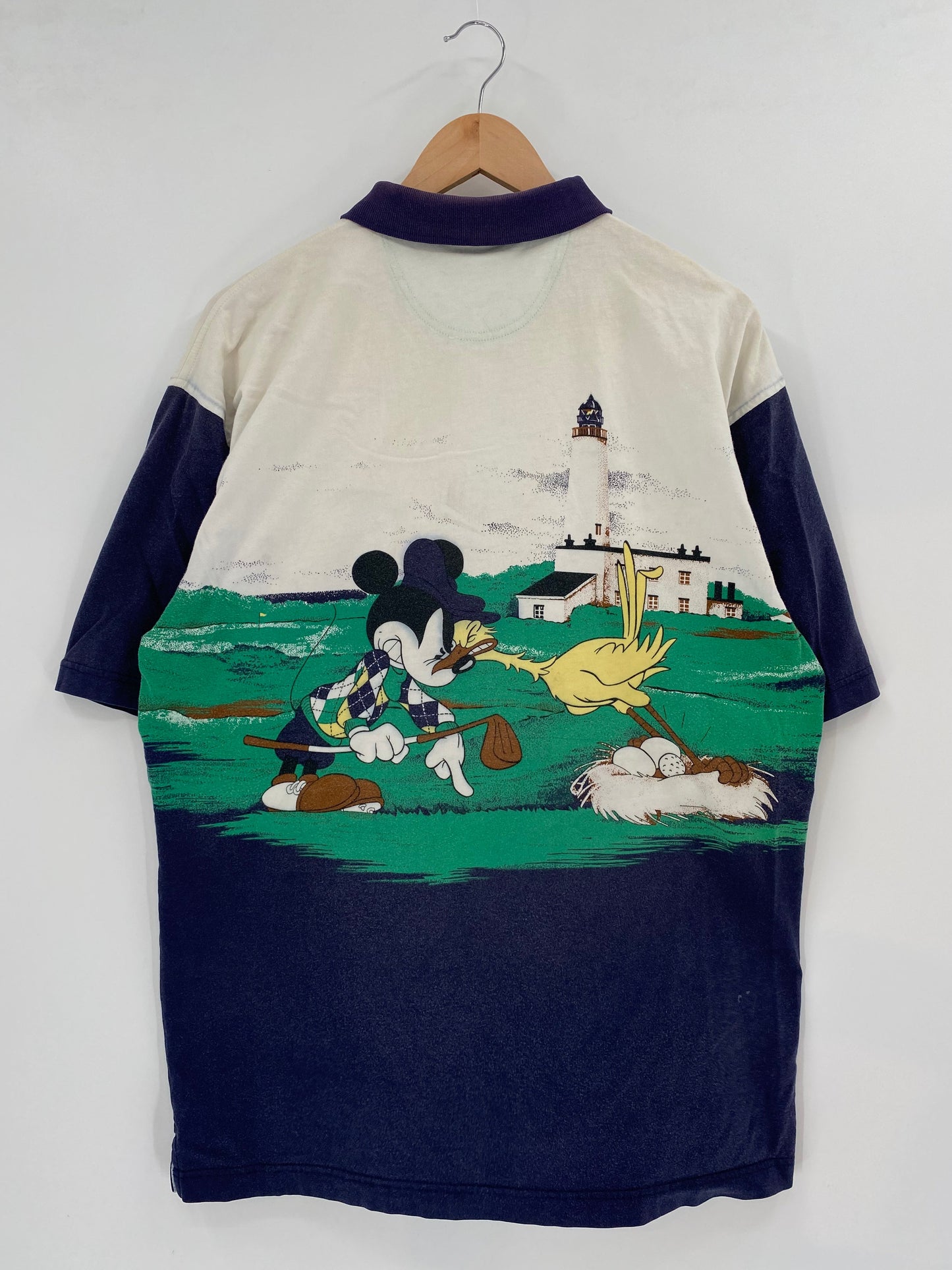 00' DISNEY MICKEY Size L Vintage Polo -Shirt / A3833