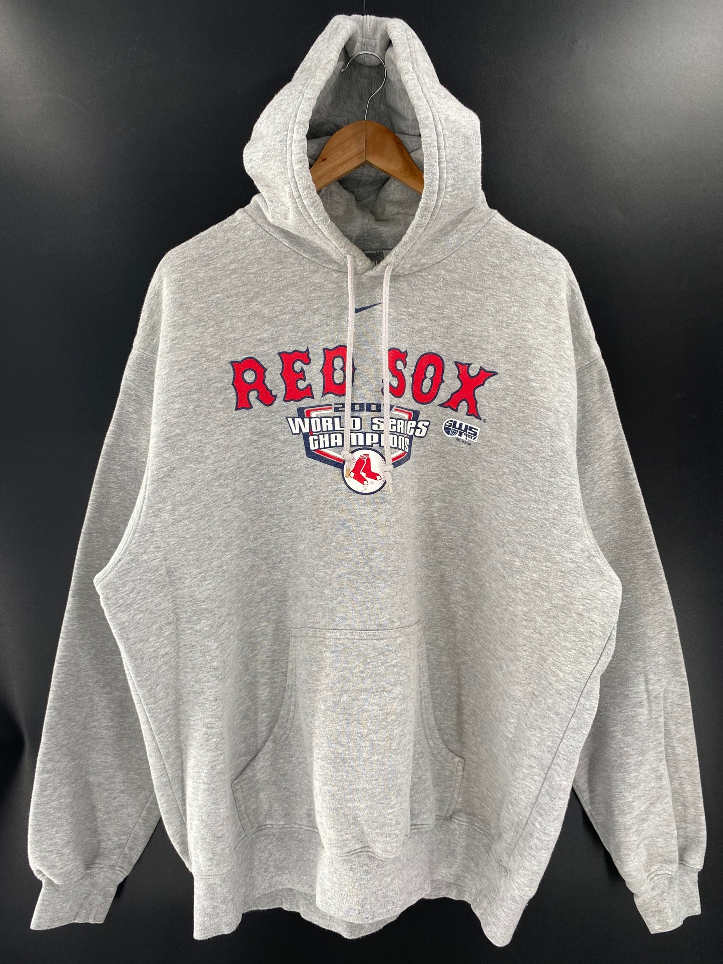 2007 NIKE RED SOX Size XL MLB Hoodie Sweat-Shirt / K3556
