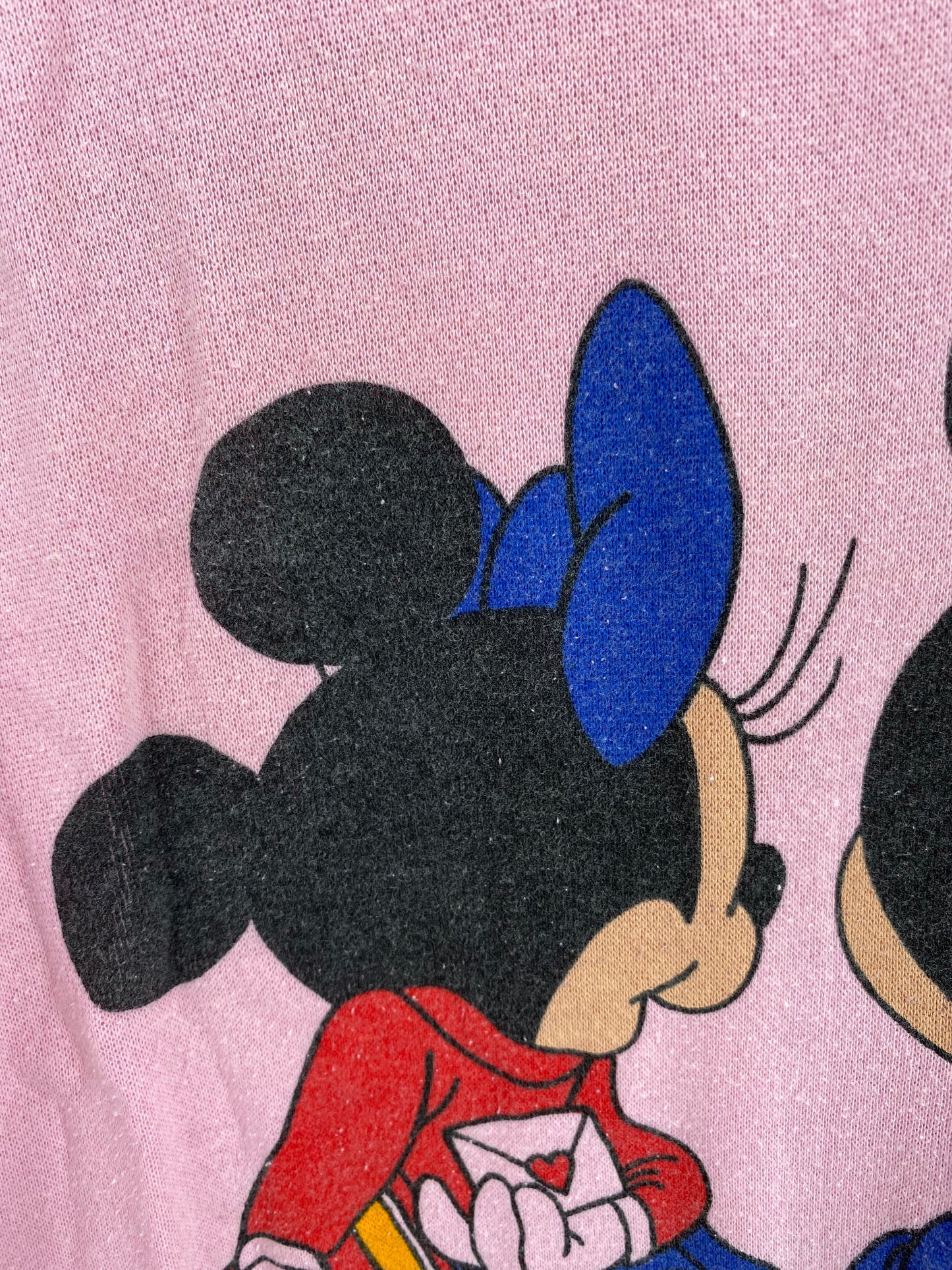 80’s DISNEY MICKEY MINNIE Made in USA Size L Vintage Sweat-shirt / E5286S