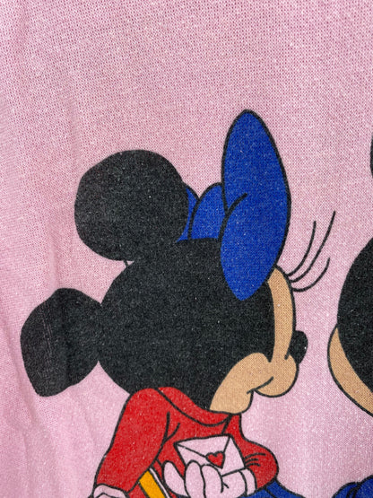 80’s DISNEY MICKEY MINNIE Made in USA Size L Vintage Sweat-shirt / E5286S