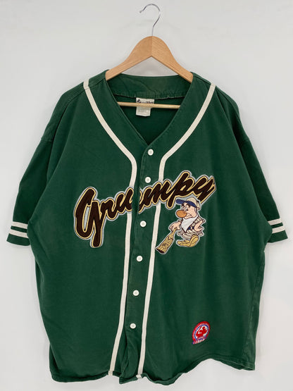 00' DISNEY GRUMPY Size XXL Vintage Baseball-Shirt  / A4627