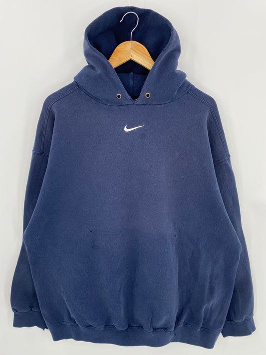 90’s NIKE Center Swoosh Made in USA Size XL Vintage Hoodie Sweat-shirt / 6904