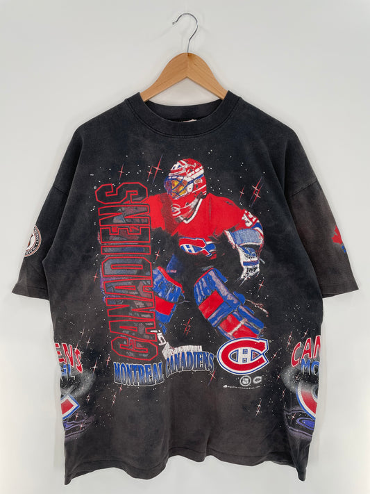 1994’ MONTREAL CANDIENS Size One Size (Approx.XL) Vintage NHL T- Shirt / K2900