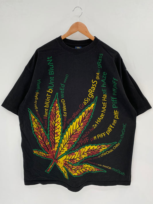 Vintage BLUNT WEED Size XXL T-Shirts / K3655