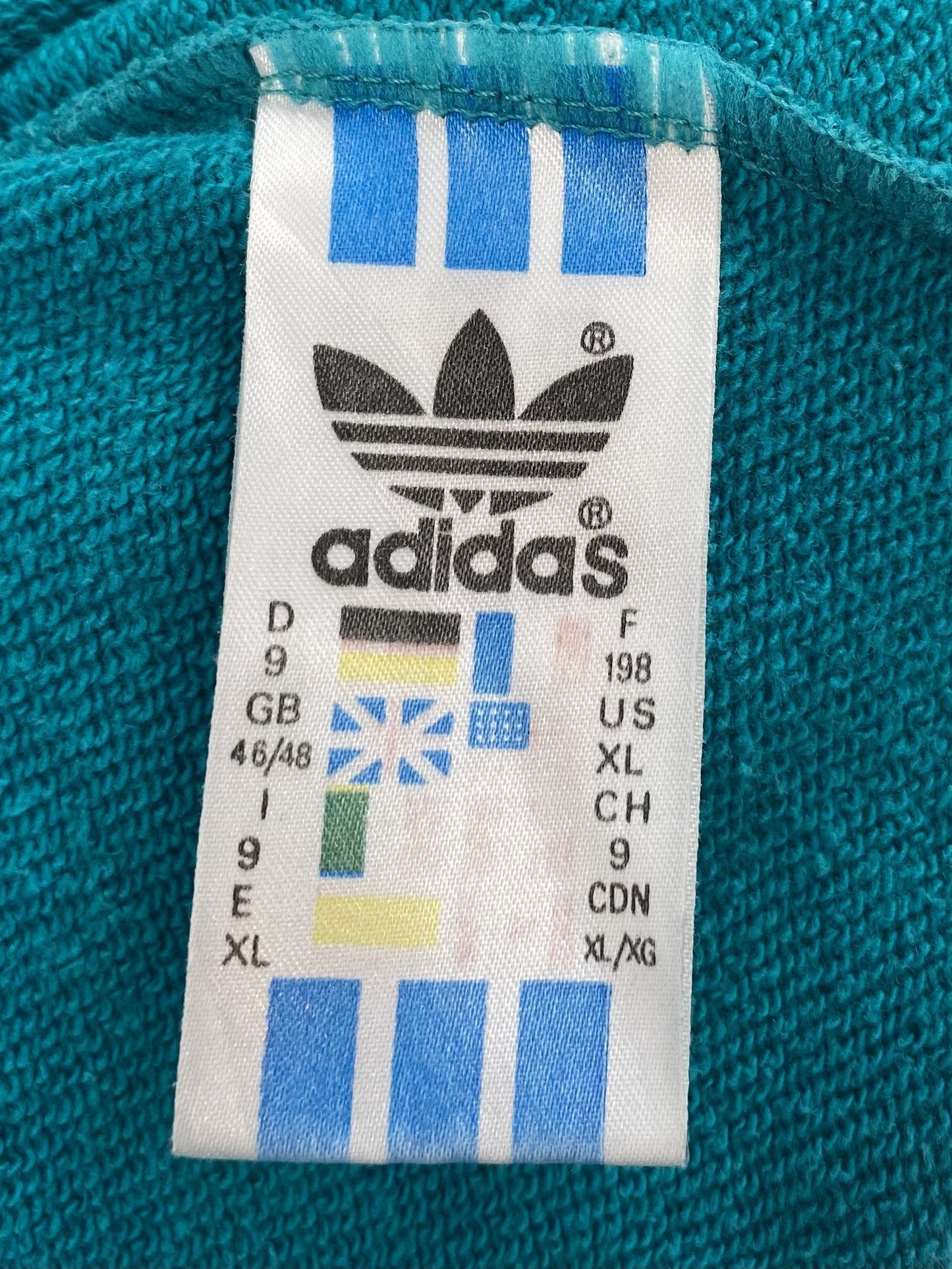 90's ADIDAS Size XL Vintage Half Zip Sweat-shirt / A6763